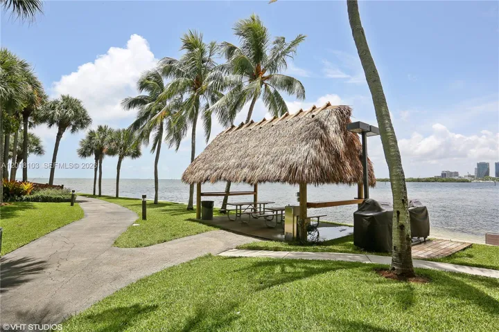 Tiki hut and BBQ's