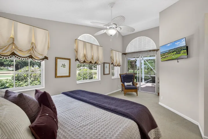 Master Suite Slider to Lanai and view to Golf