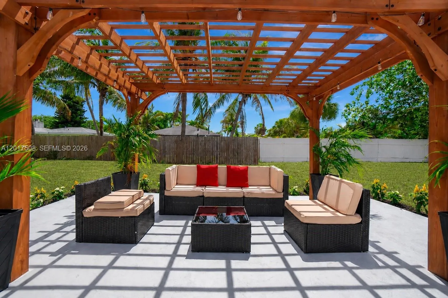 All Cedar 14sf x 10sf Pergola w/ Lighting
