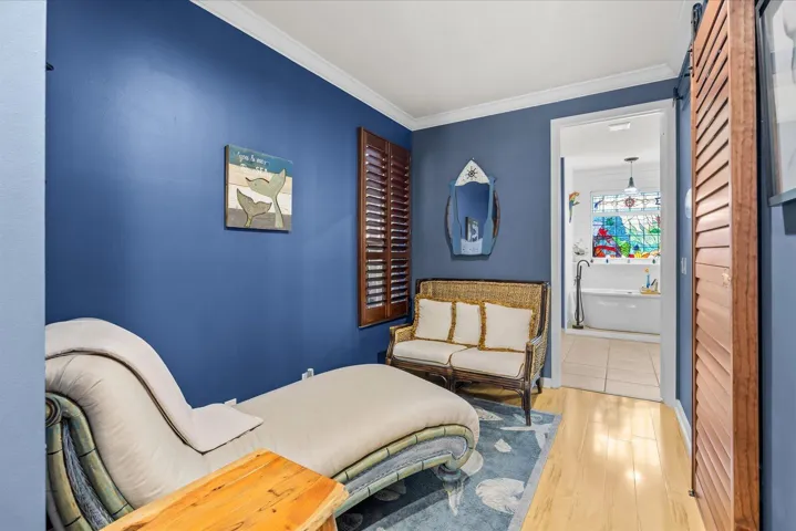 Extra sitting area in primary bedroom...