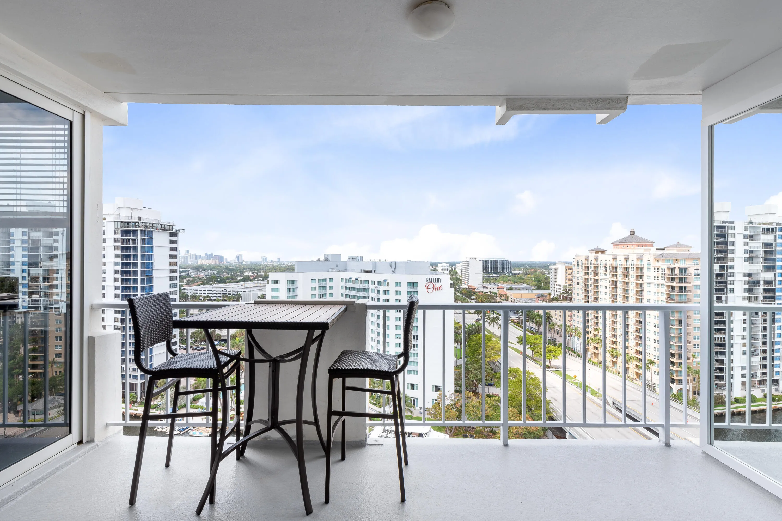 Balcony and view to west