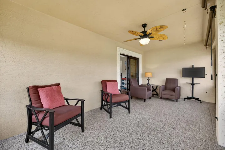 Back patio overlooking the golf course