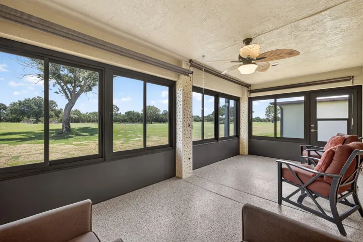 Back patio overlooking the golf course