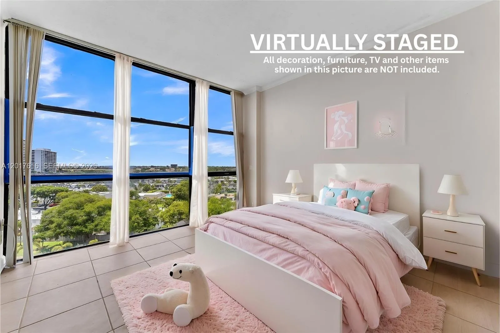 Design Ideas - Virtually Staged. Use the Den/Second Bedroom as a Kid's Room. - 800 Parkview Drive, Unit #1007 - FOR SALE.Three Islands, Hallandale Beach, FL 33009. Florida. Oceanview Park Condominium.