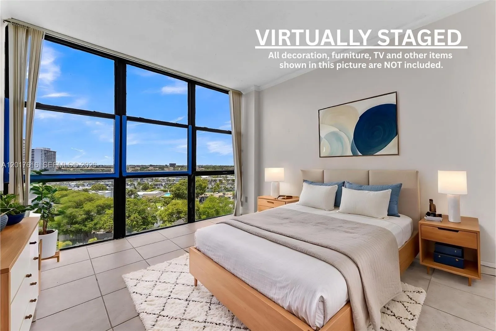 Design Ideas - Virtually Staged. Use the Den/Second Bedroom as a Second Bedroom. - 800 Parkview Drive, Unit #1007 - FOR SALE.Three Islands, Hallandale Beach, FL 33009. Florida. Oceanview Park Condominium.