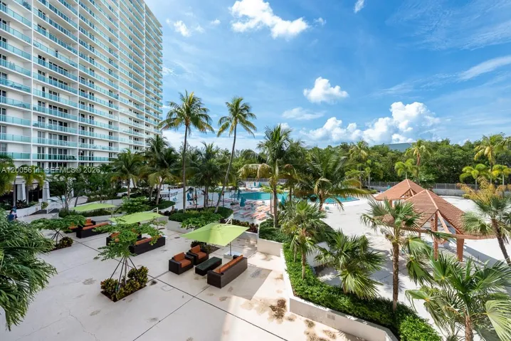 pool view from the unit balcony
