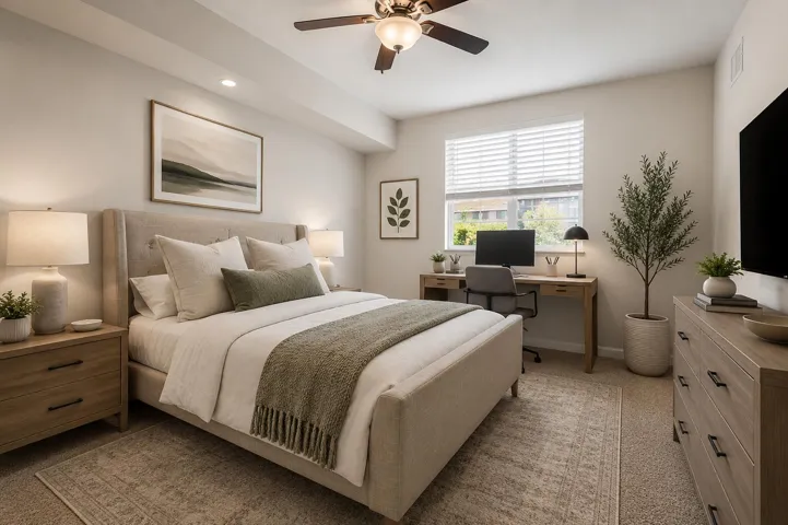Virtually Staged Bedroom