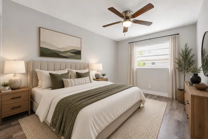 Virtual staged Guest room 1