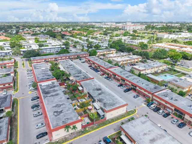 Side drone view building