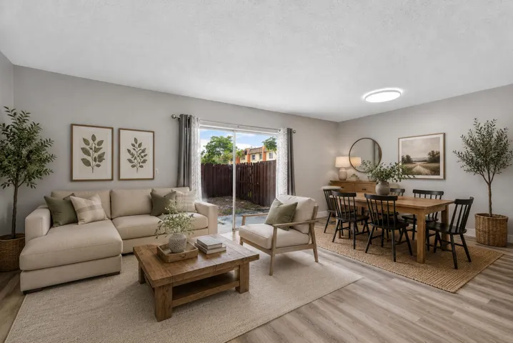 Virtual staged Family/ Dining room view