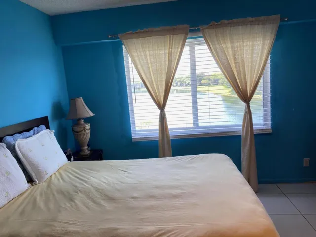 Master bedroom view of lake
