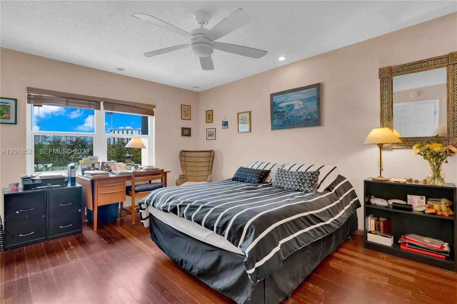 Primary bedroom with water views