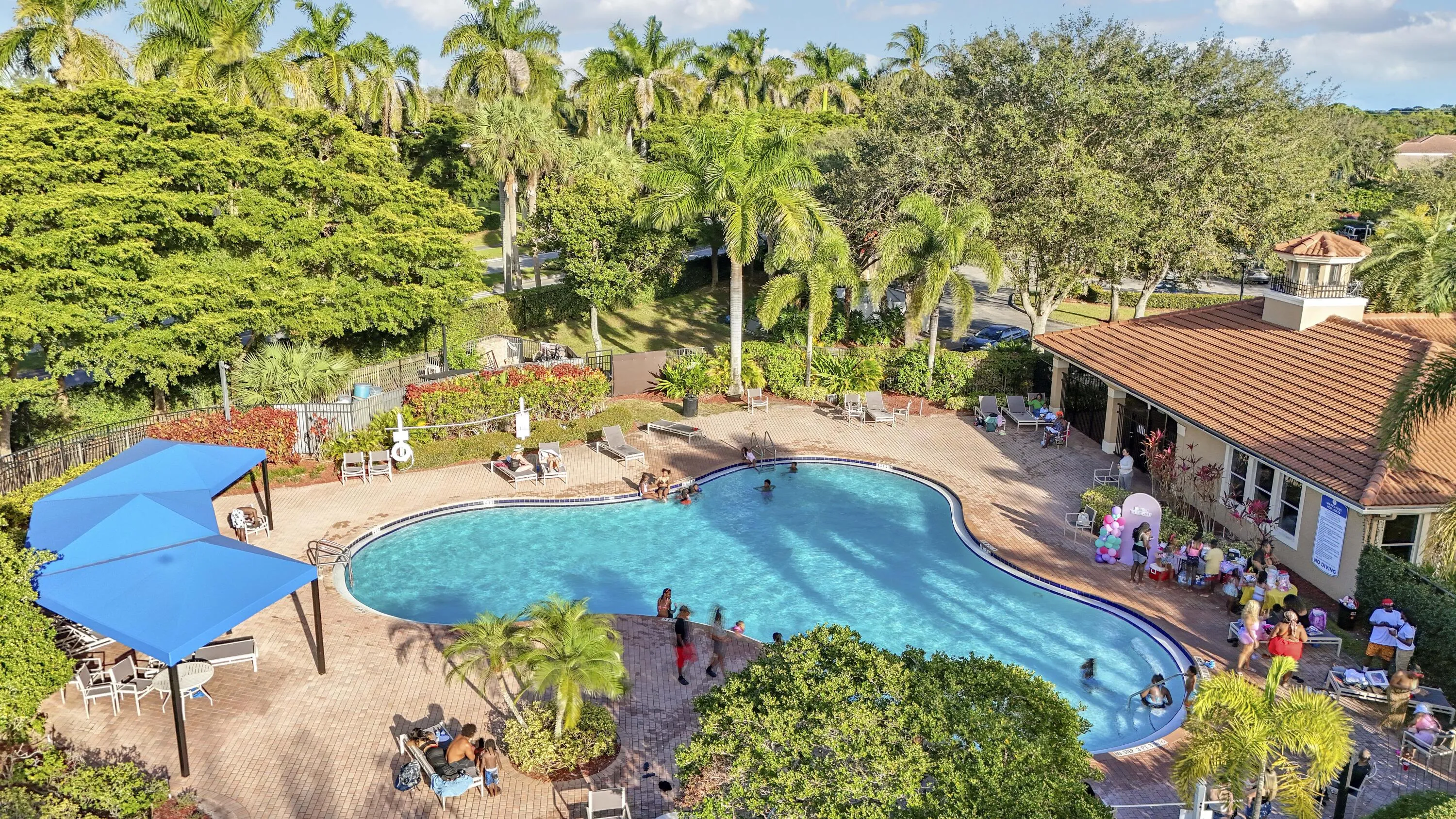 Aerial of community pool