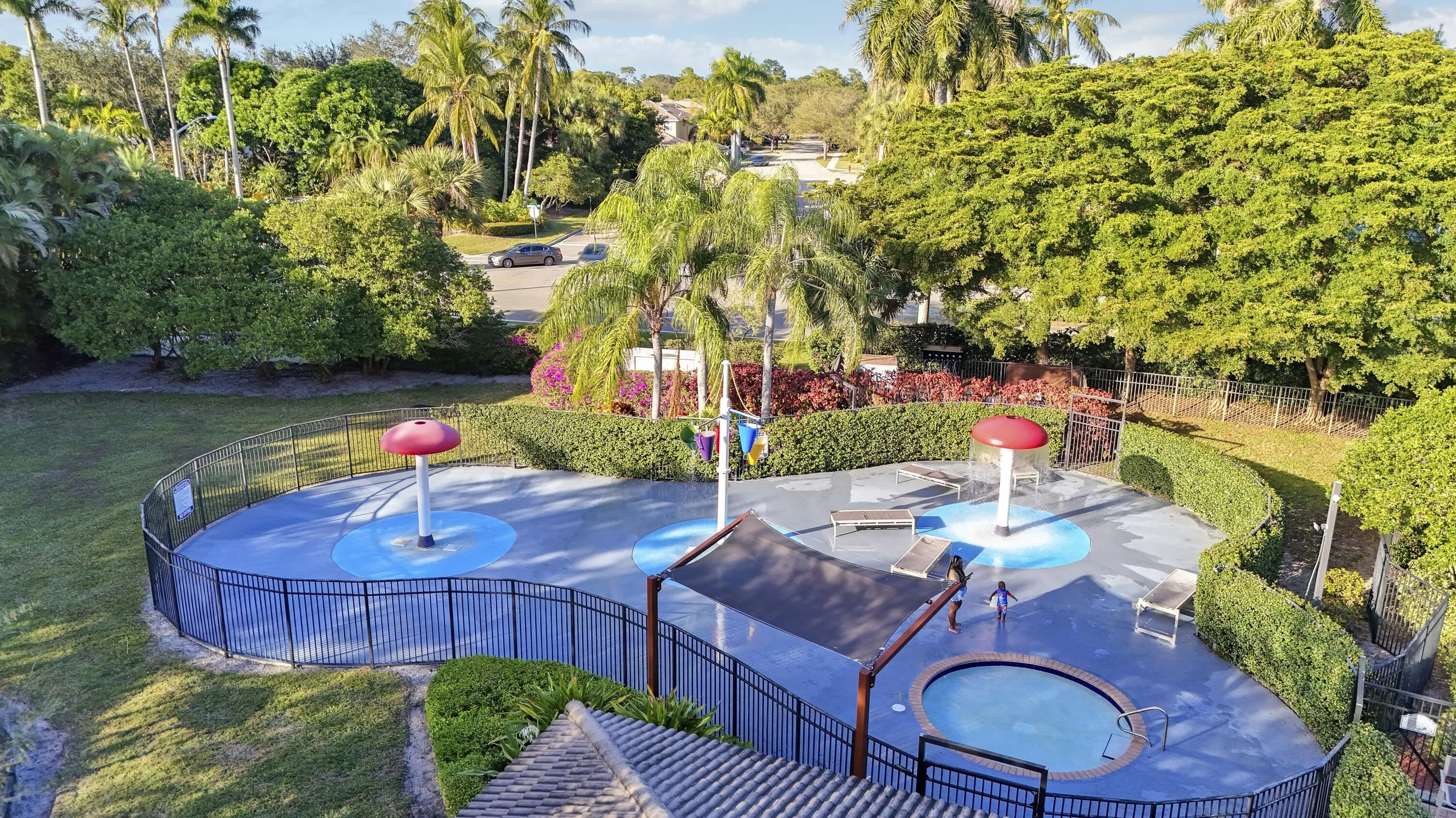 Aerial of community playground