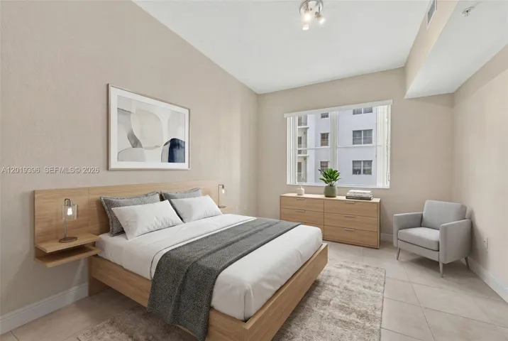 Staged bedroom