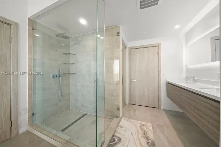 Upgraded shower tiles