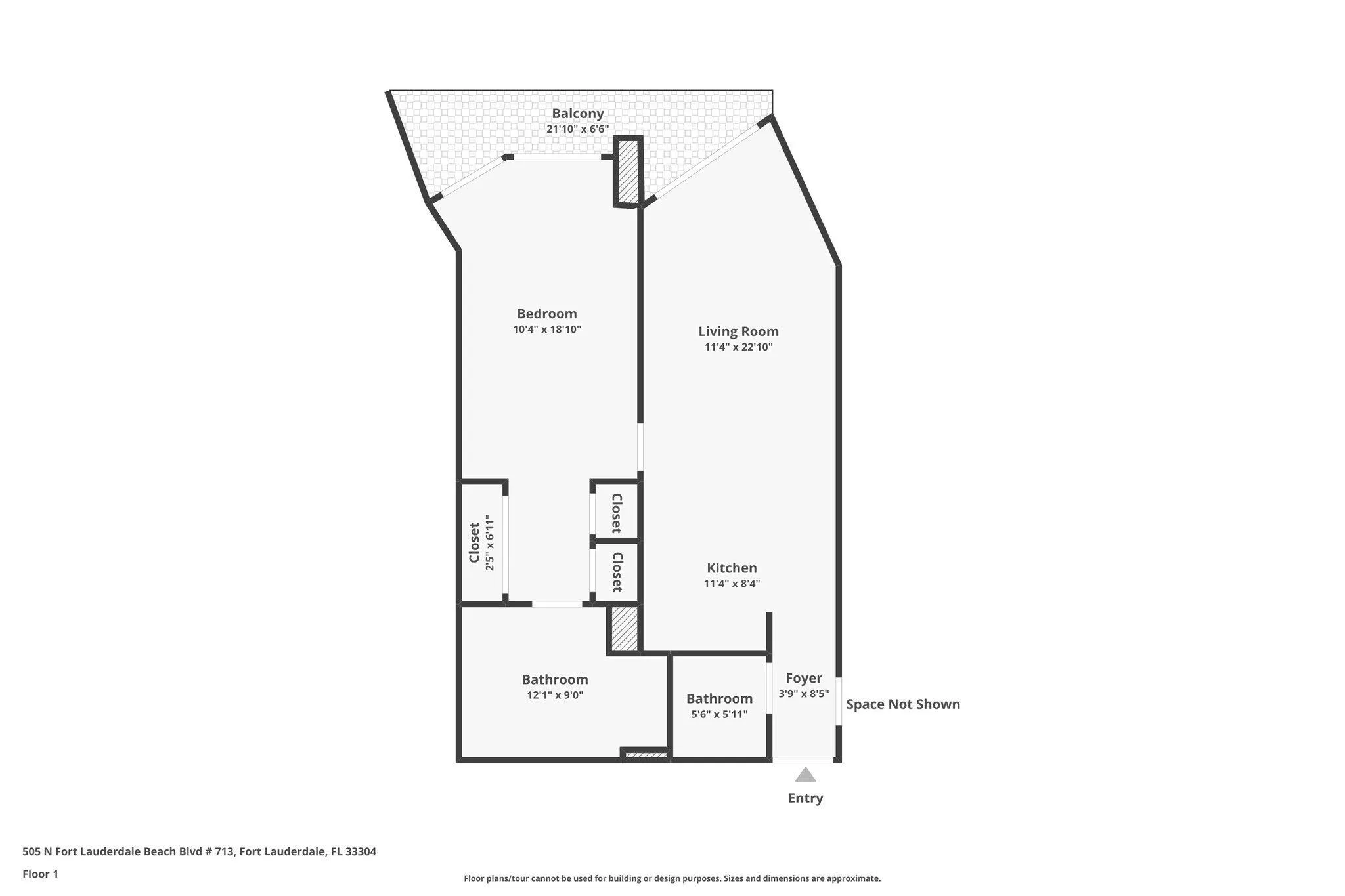 Floor Plan Unit# 713 Q Club Hilton