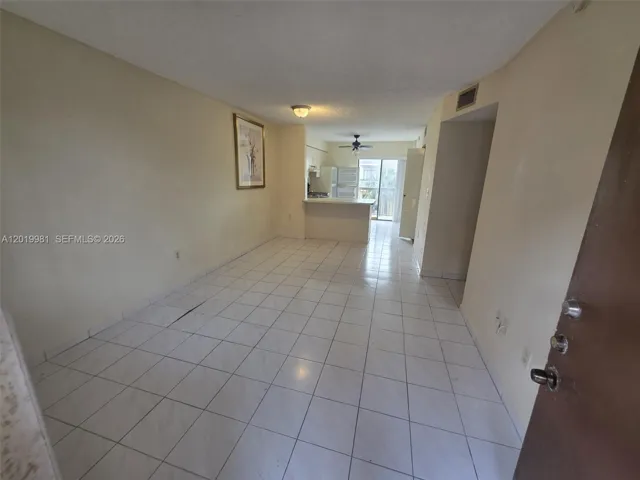 Entrance Living room/Dining room area facing kitchen