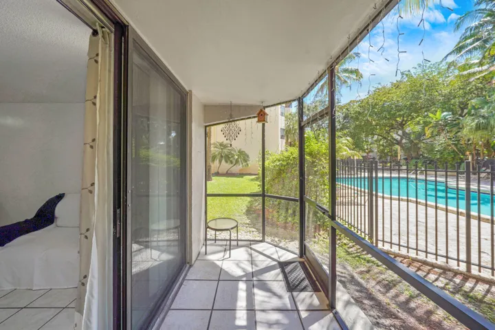 Screened patio view of pool