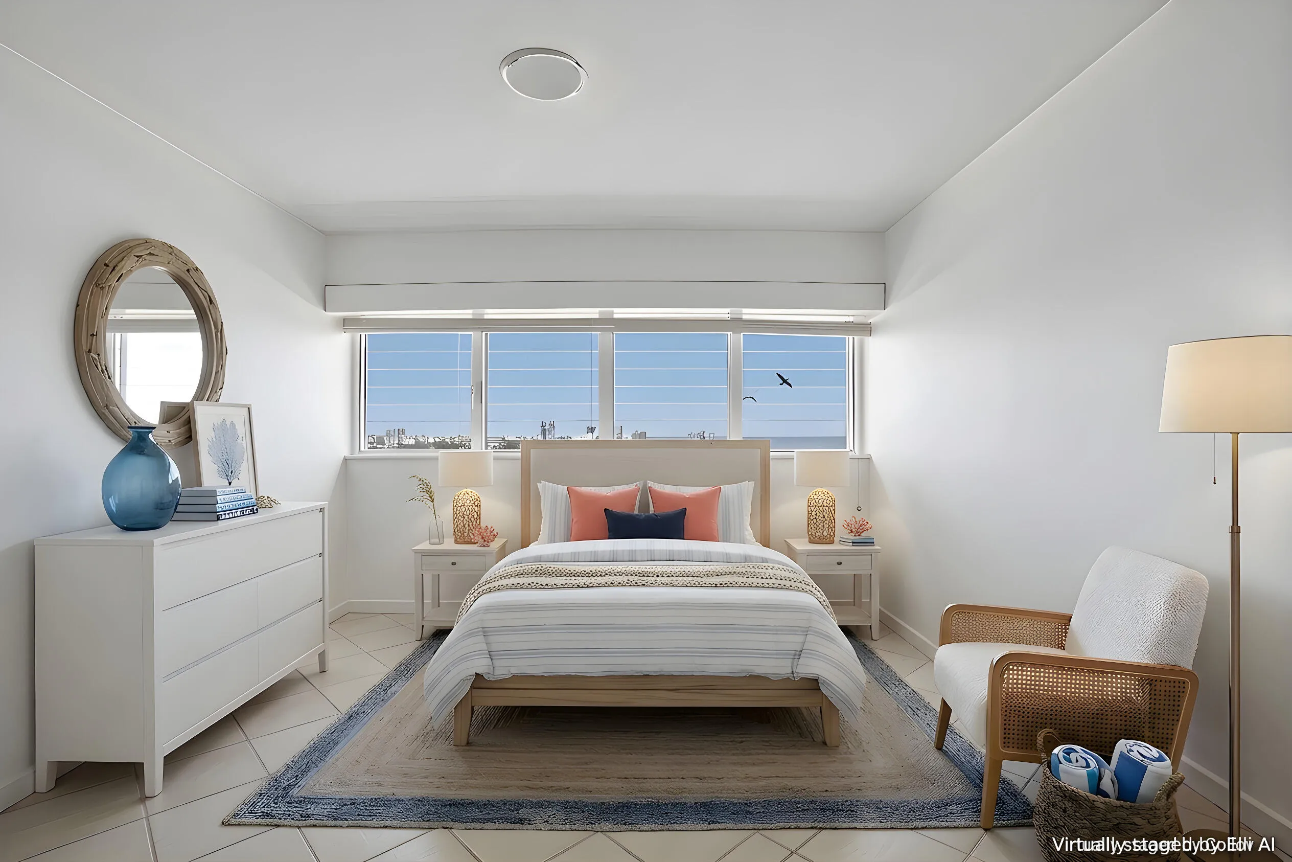 virtually staged bedroom