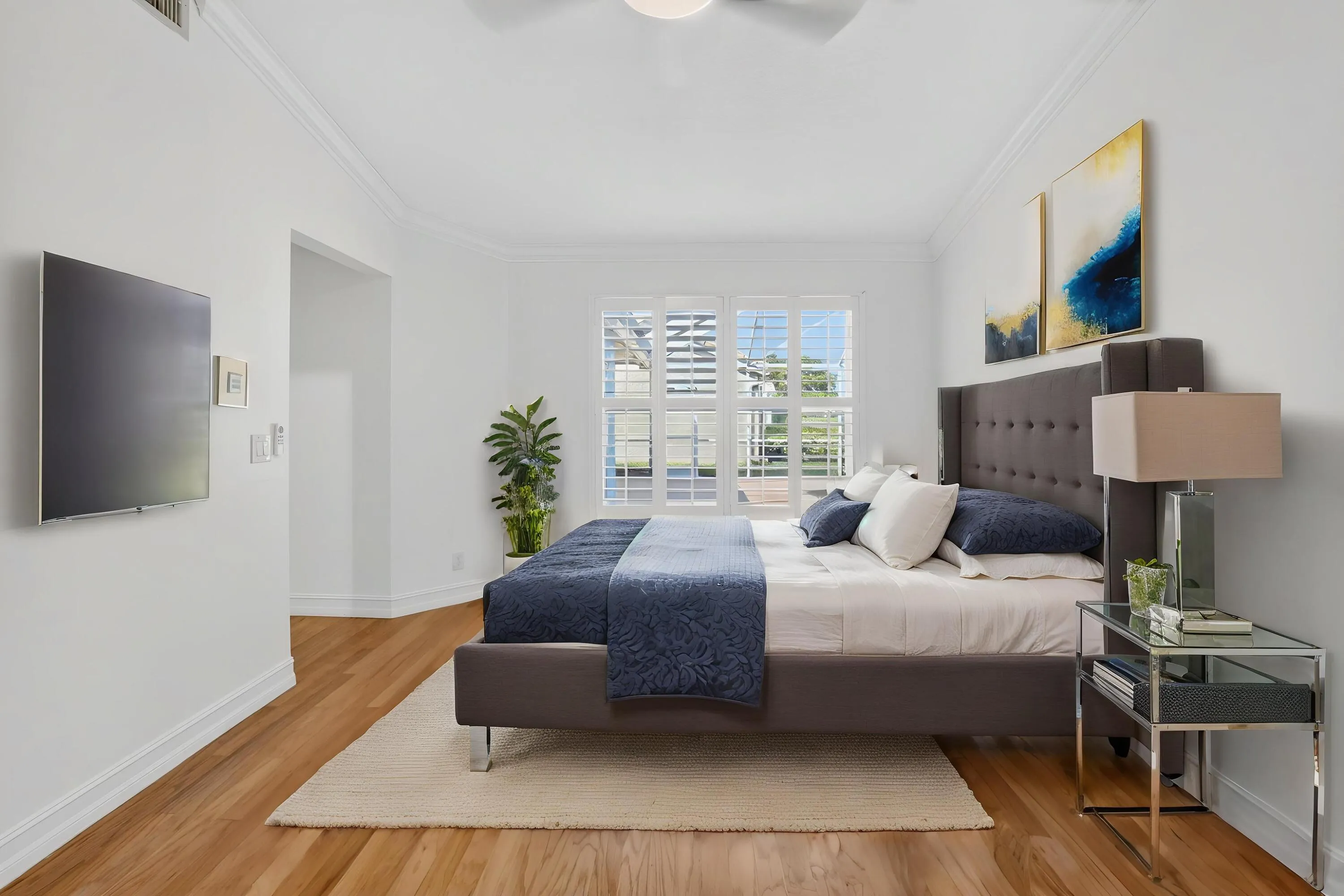 Primary Bedroom Staged