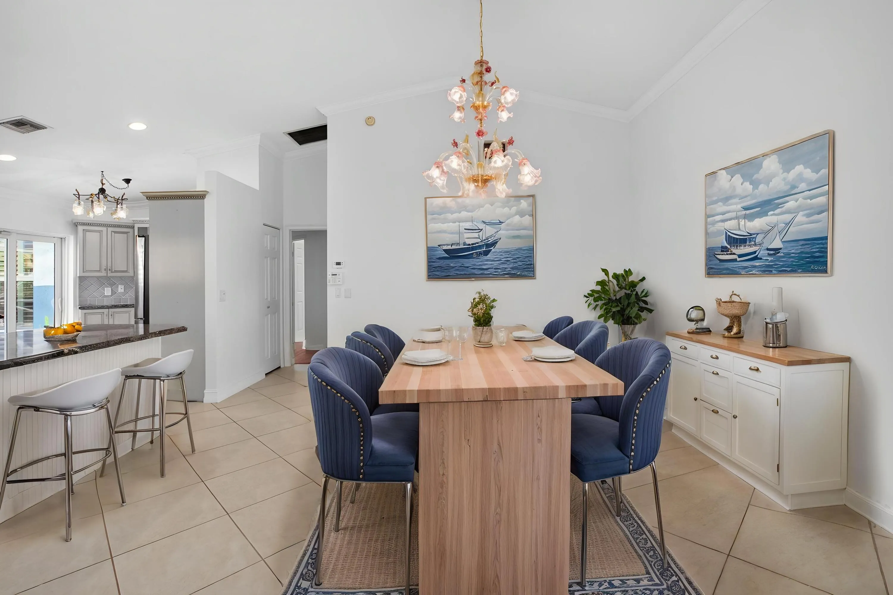 Staged Dining Area