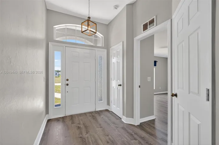 Foyer w/Transom Window & Sidelights