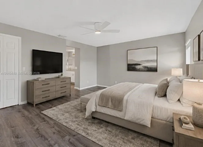 Virtually Staged Primary Bedroom Suite