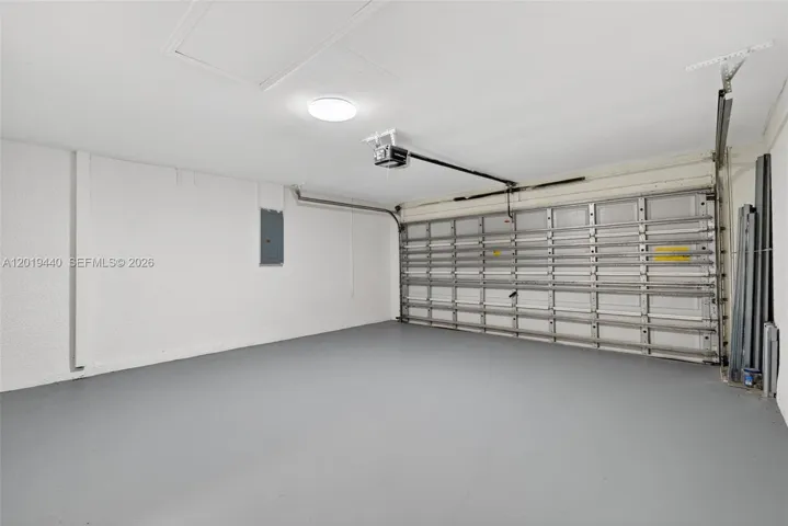 Garage w/Stored Hurricane Panels