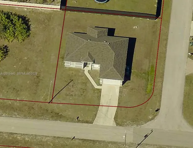 Aerial View Corner Lot & New Roof 2023