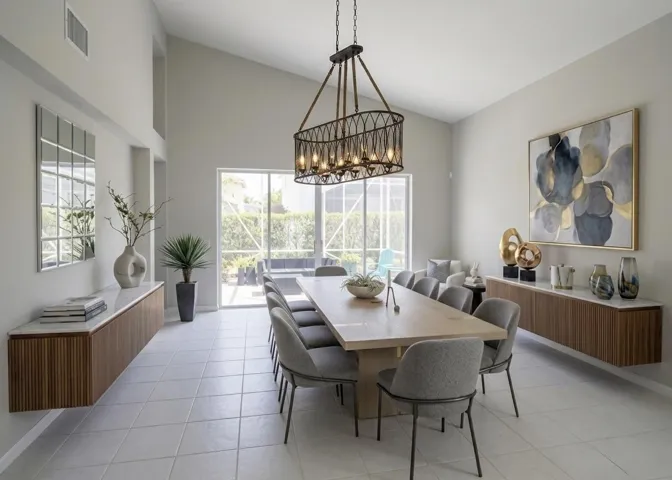 Virtually Staged Dining Room