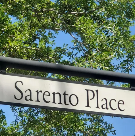 Sarento Pl Street Sign