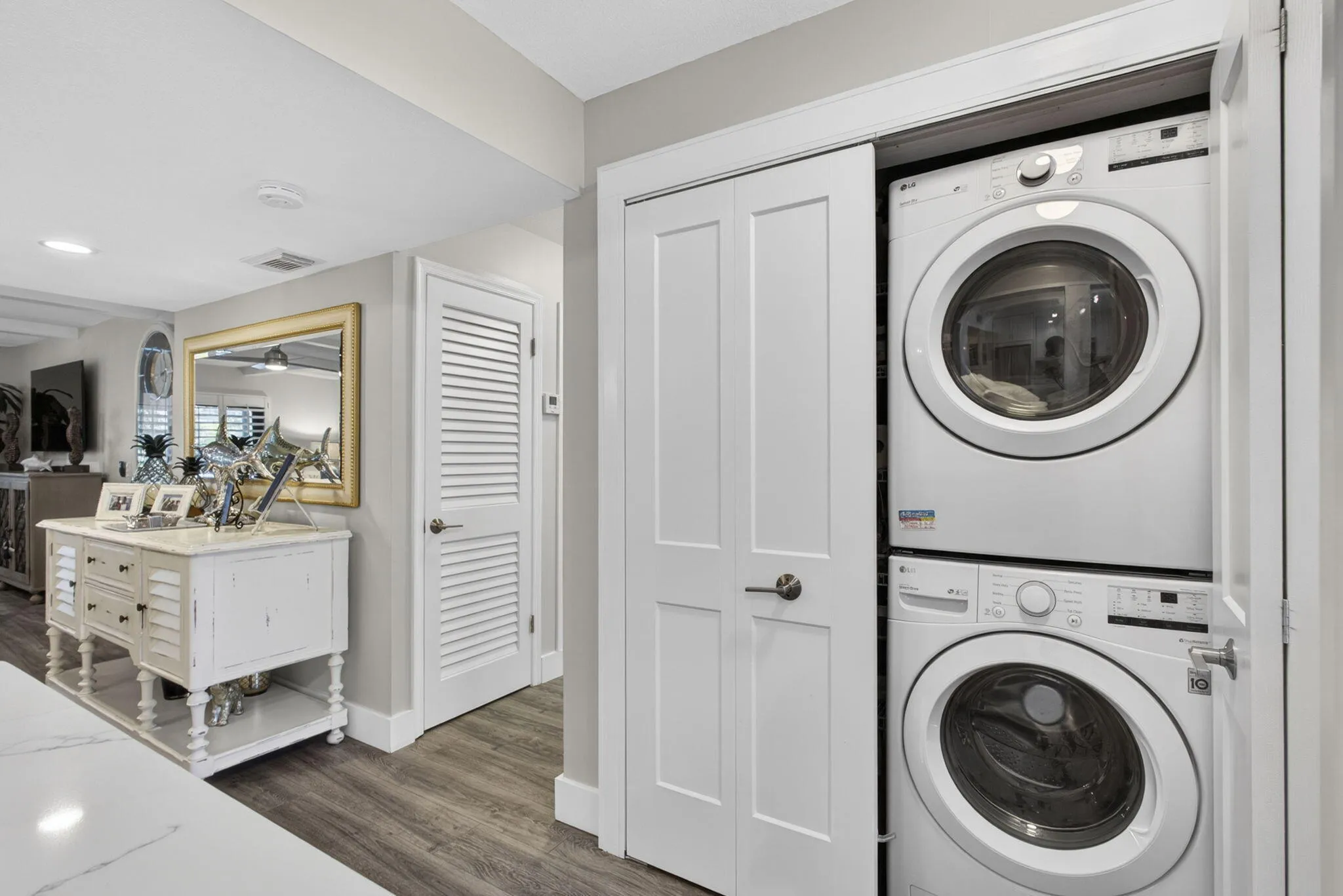 laundry closet and pantry