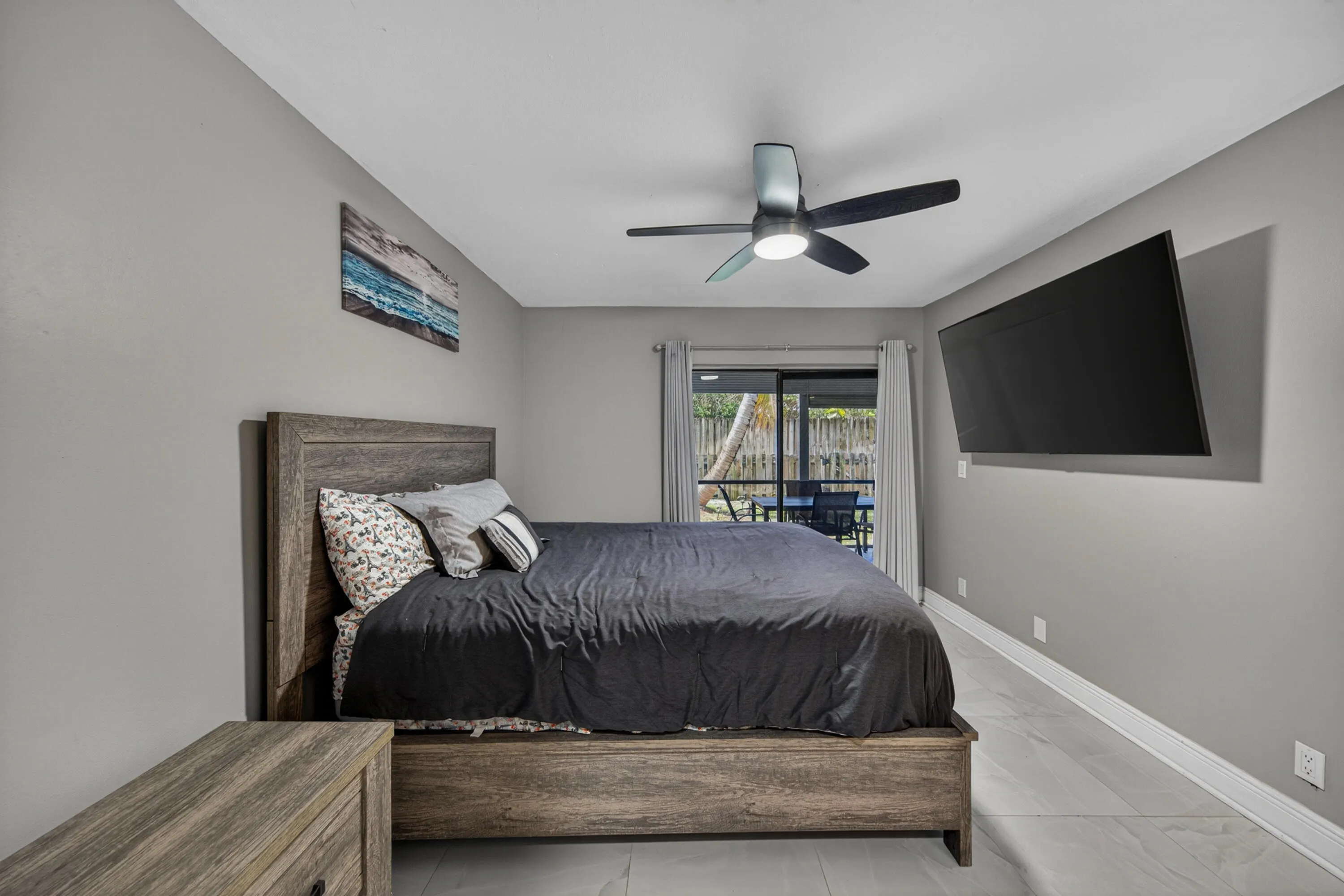 Bedroom with patio access