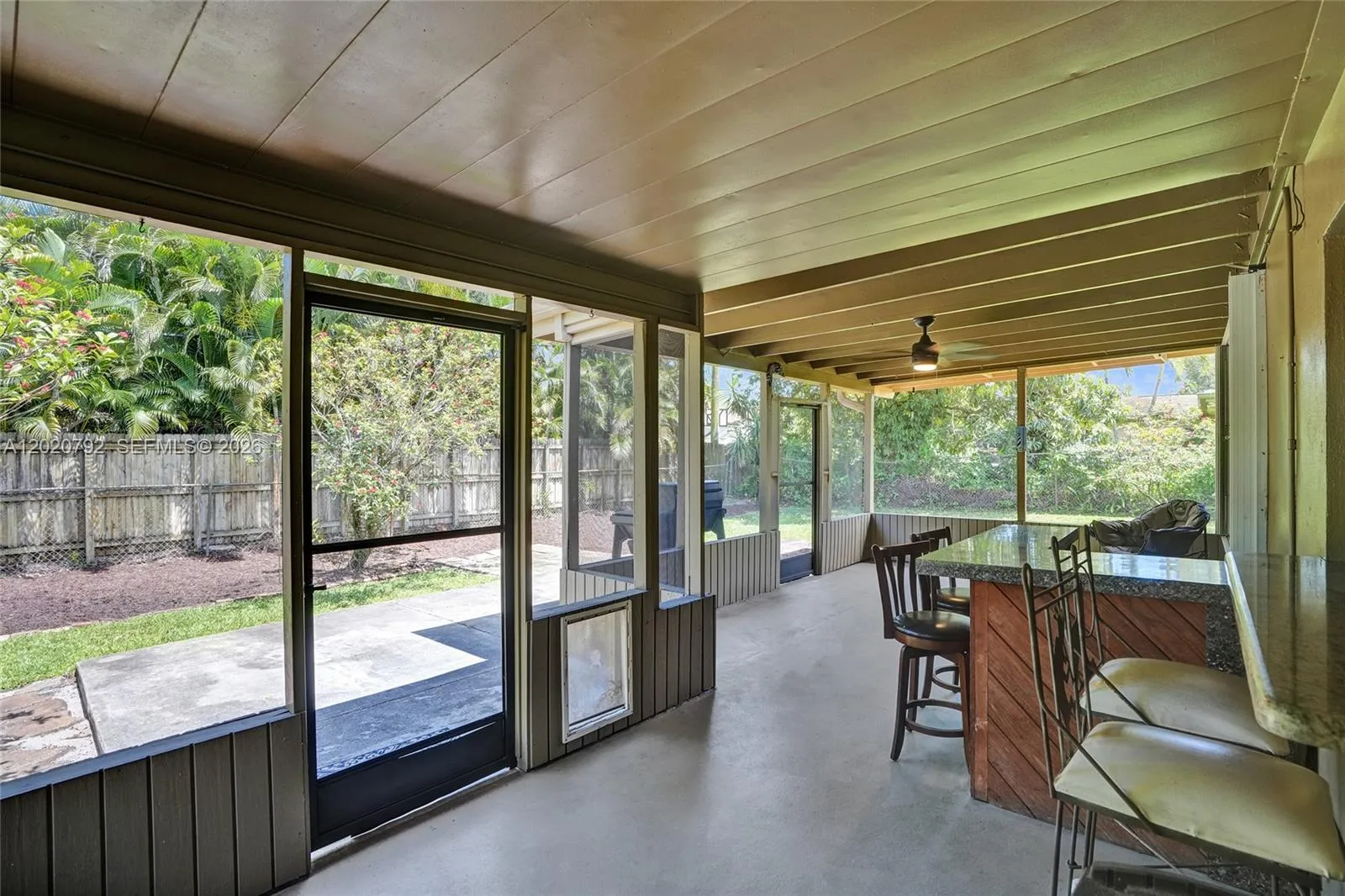 Screened patio