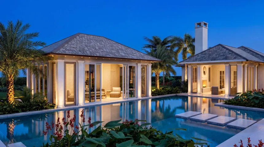 Cabana and owners pergola