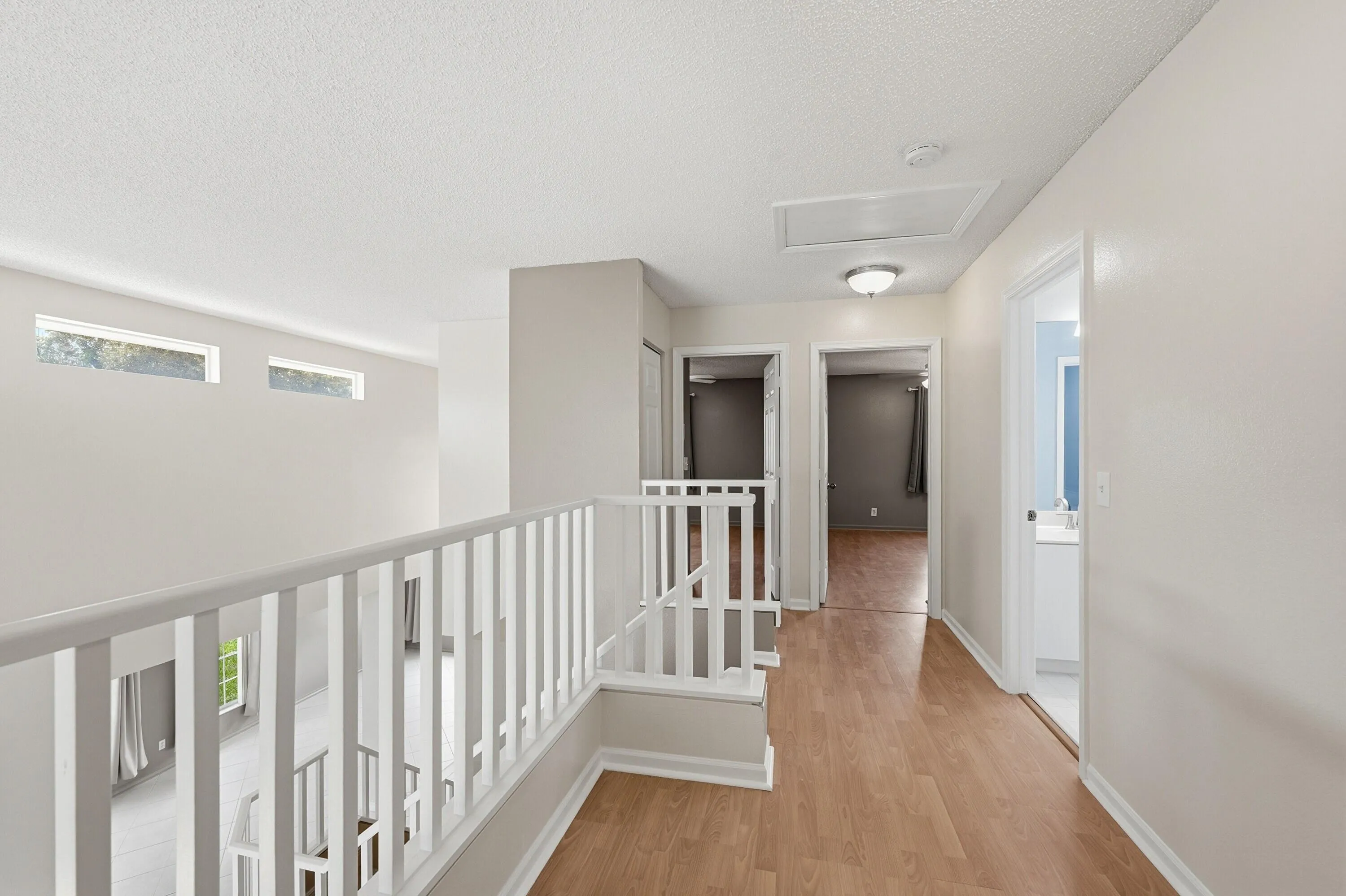 Hallway between bedrooms