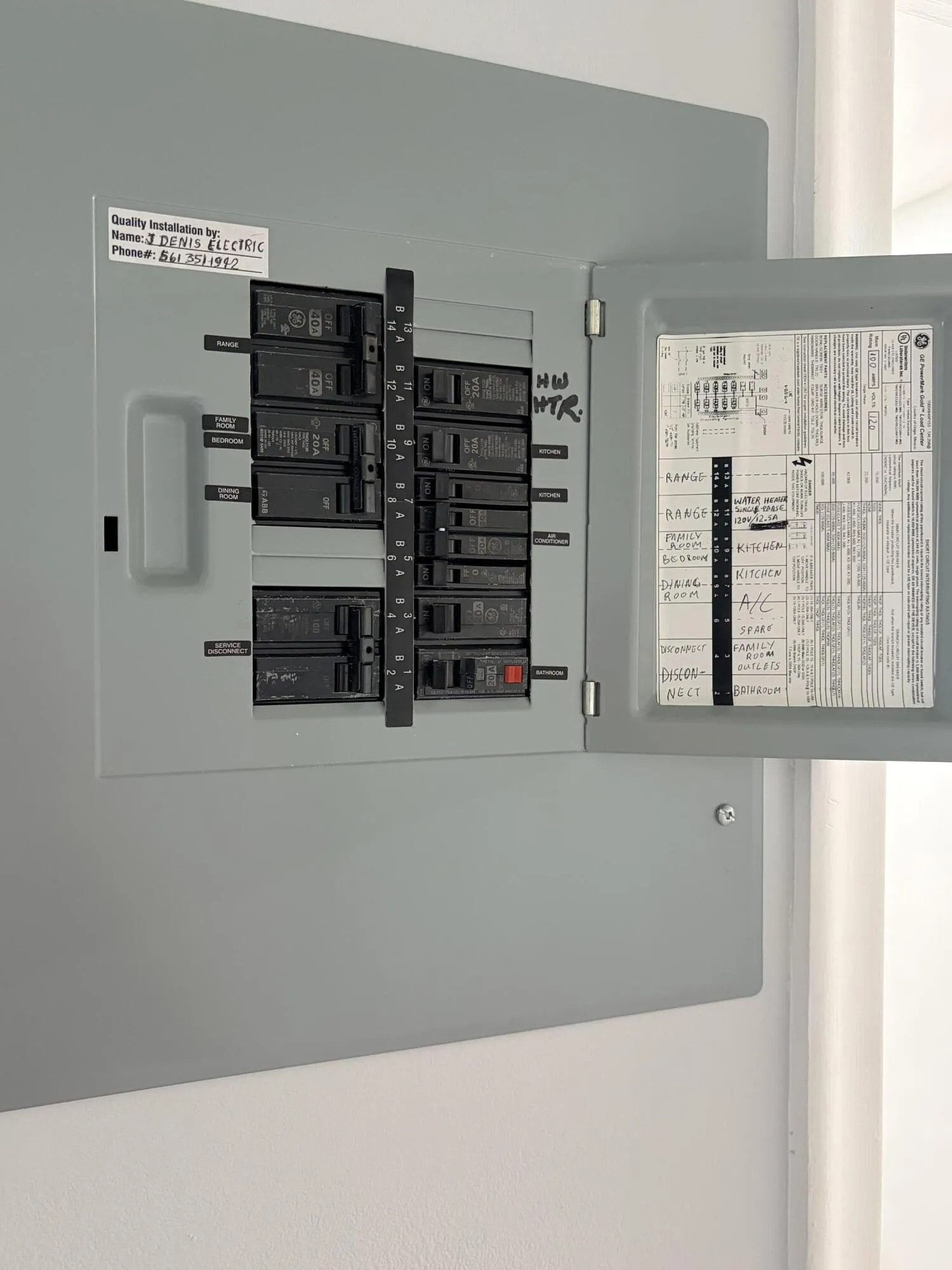 Updated electrical panel