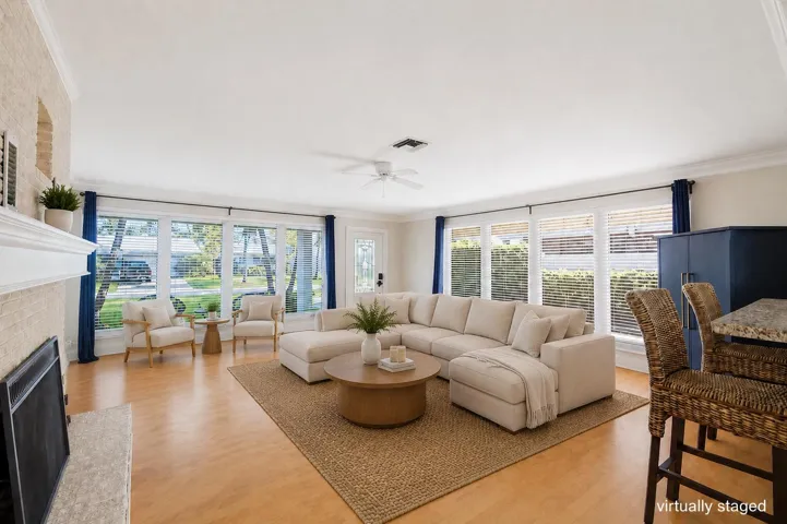 Family Room Virtually Staged