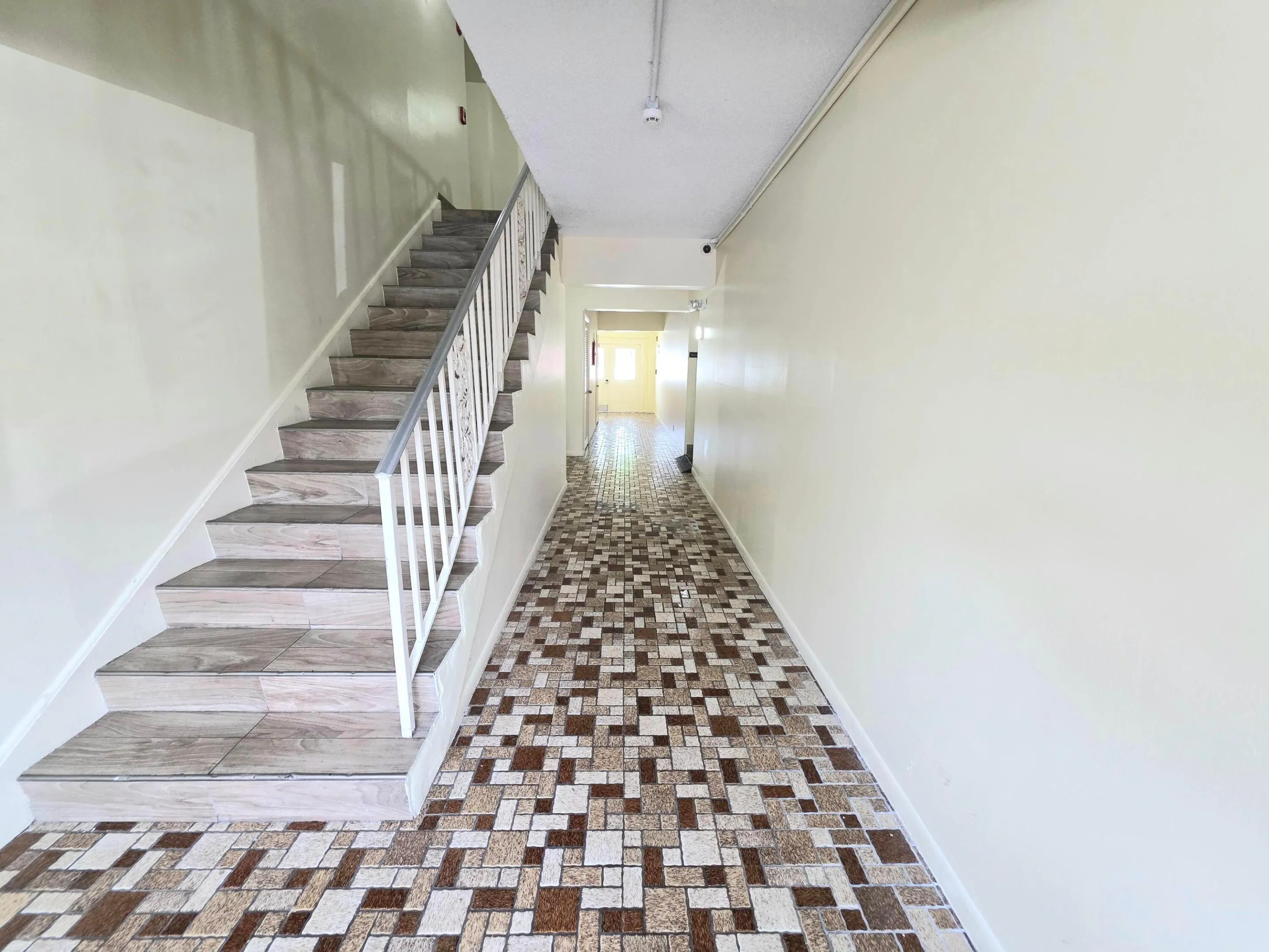 Outside apartment hallway