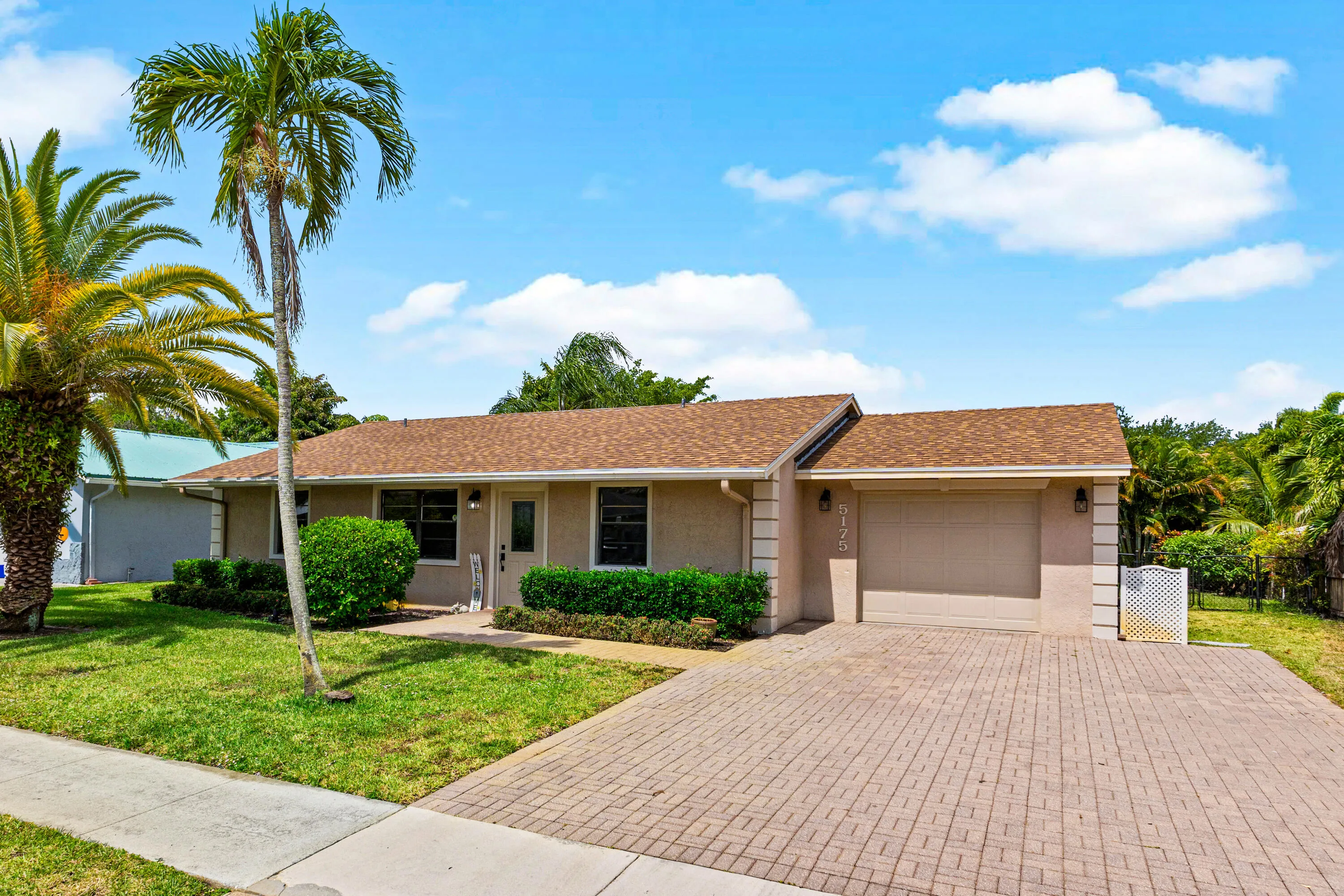 Paved driveway