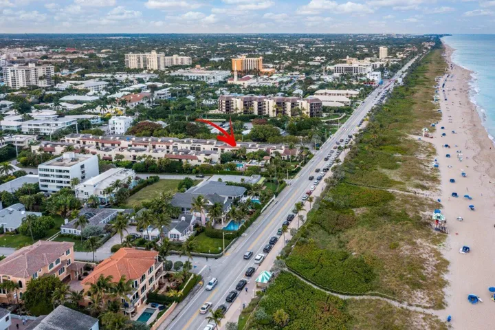 Directly across the street from the beach in Delray!