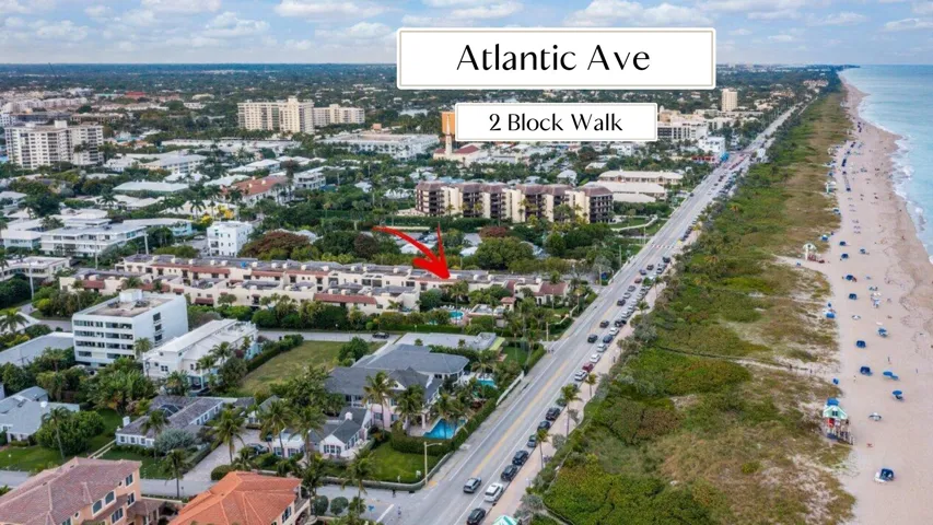 Directly across the street from the beach in Delray!