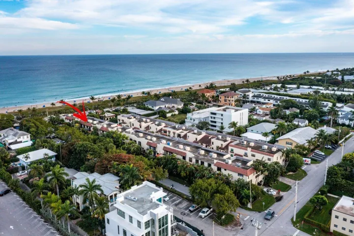Directly across the street from the beach in Delray!