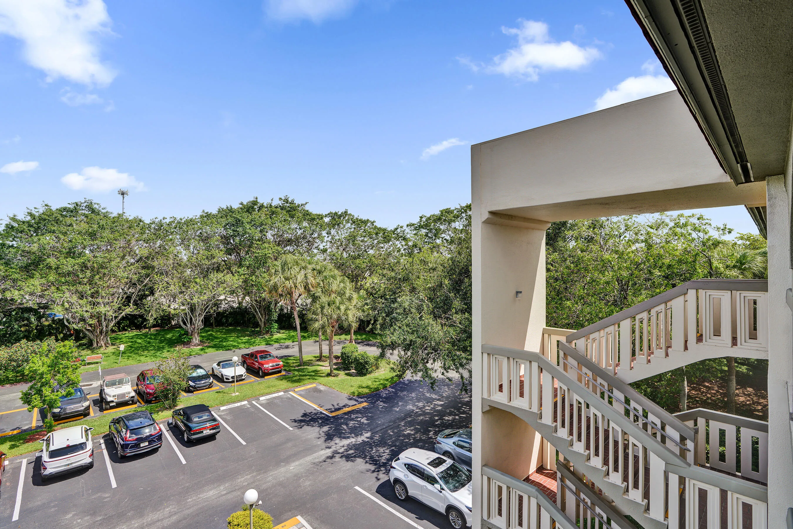 parking lot view from unit