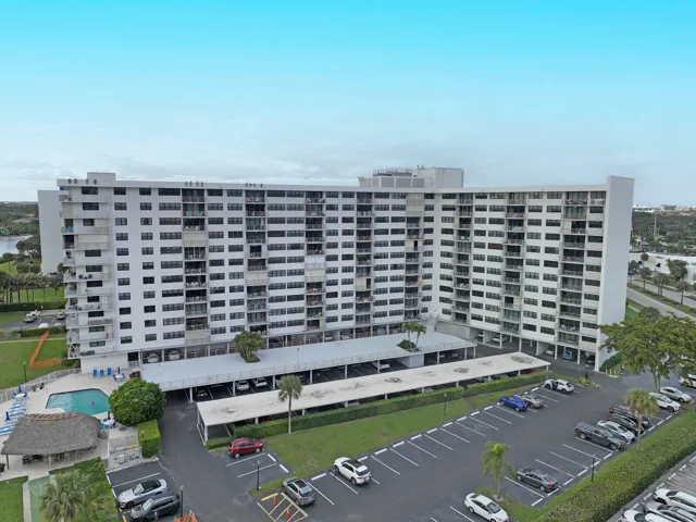 Aerial of the back of the building