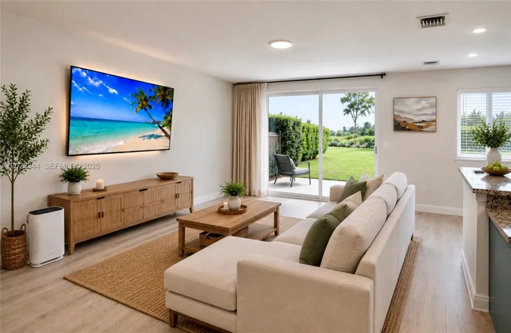 Boynton Beach living room in a quaint townhome