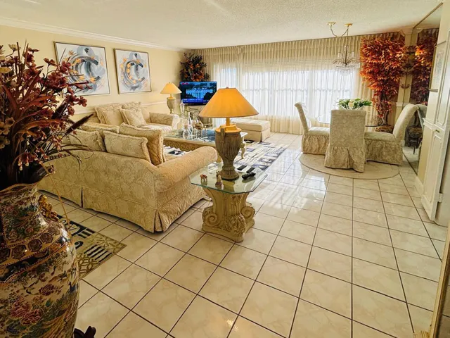 Tiled bright living area