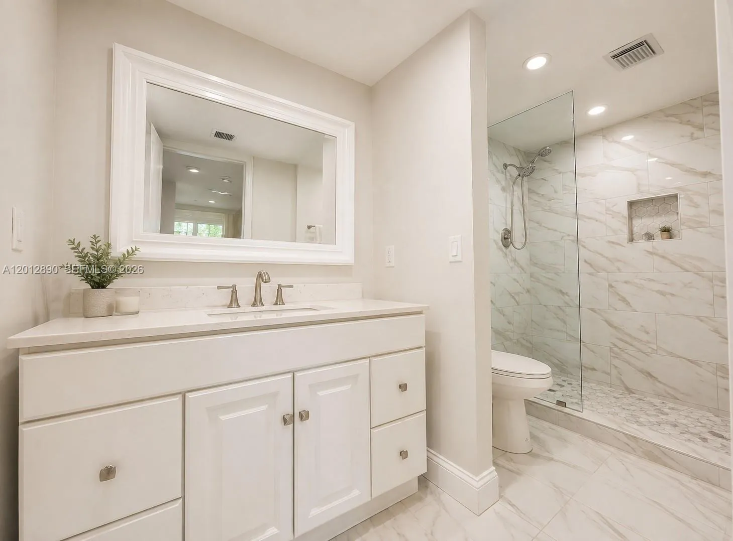 Fully renovated primary bathroom