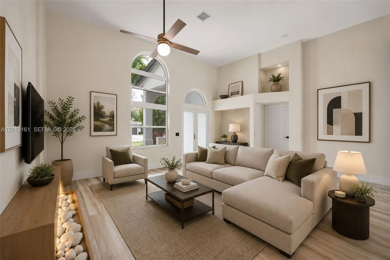Virtually Staged living Room